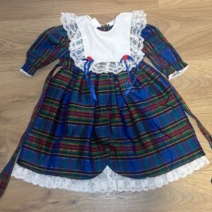 Vintage Plaid Chuckles Girls Dress Size 3X